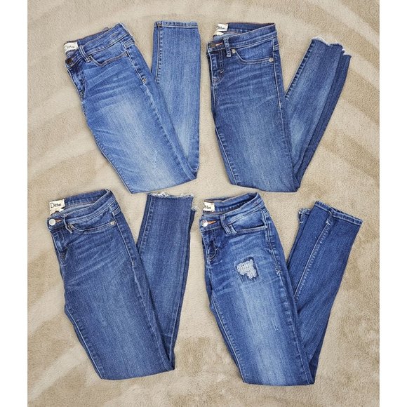 *4 PAIRS* Dittos Women's Jeggings & Jeans Mid-Rise Skinny Stretch Size 26 Denim - Picture 1 of 11